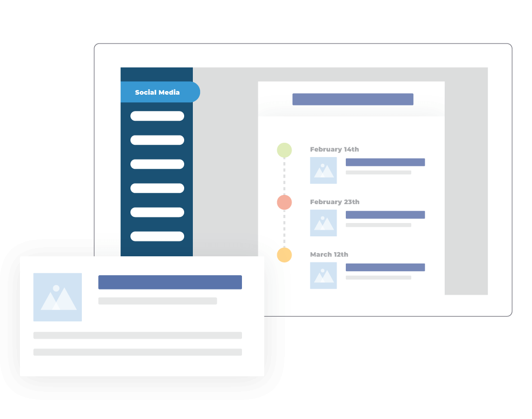 social post scheduler ui of tablet